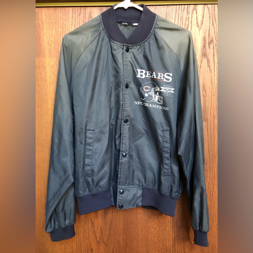 Chicago Bears Super Bowl XX 1986 NFC Champions Lightweight Satin Jacket Large